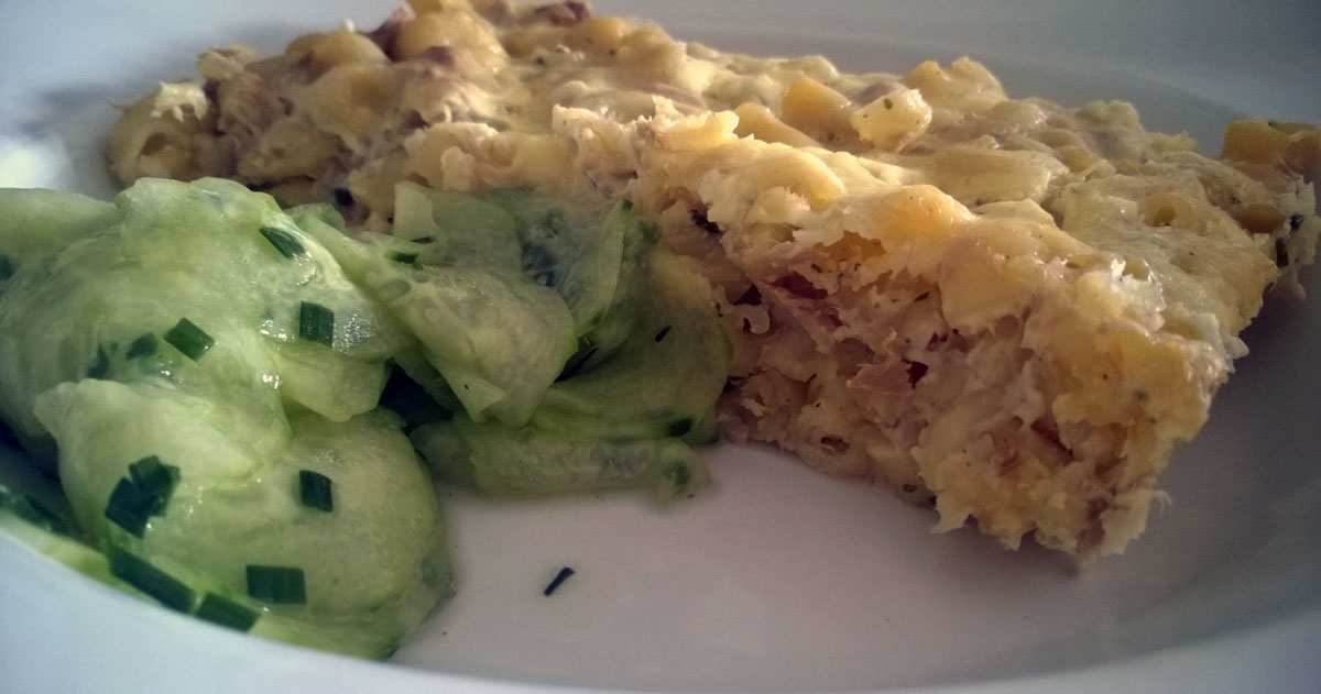 Schneller Thunfisch-Nudelauflauf {Resteküche}